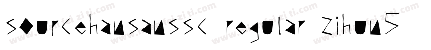 sourcehansanssc regular zihun5hao w字体转换